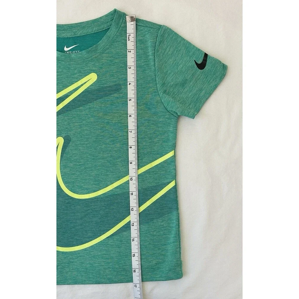 Nike Dri-FIT T-Shirt Boys Size 4 Toddler Green Logo Short Sleeve NWOT
